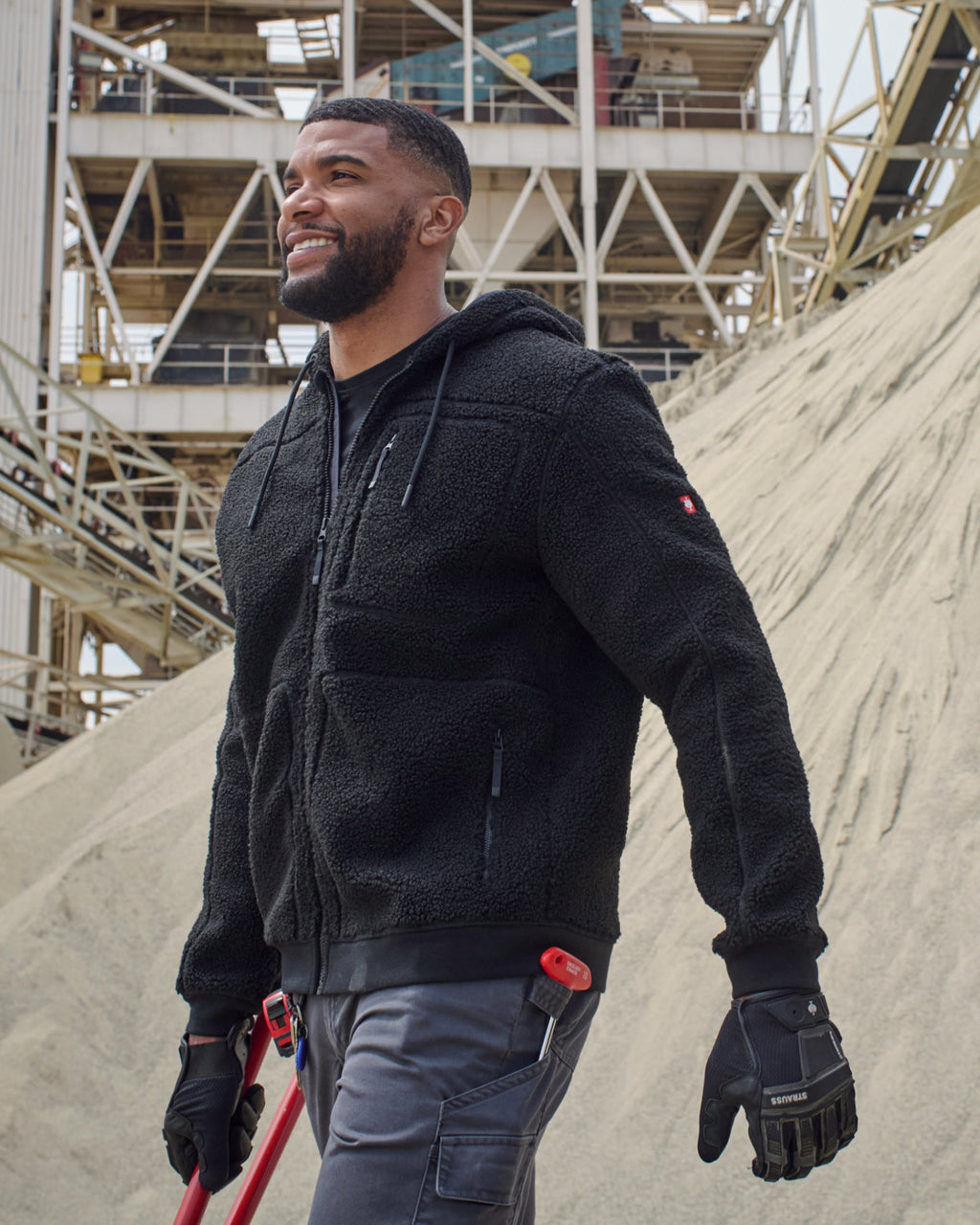 Hooded Sherpa Fleece Jacket e.s.e:pic