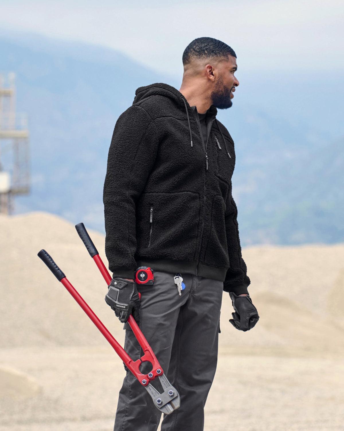 Hooded Sherpa Fleece Jacket e.s.e:pic