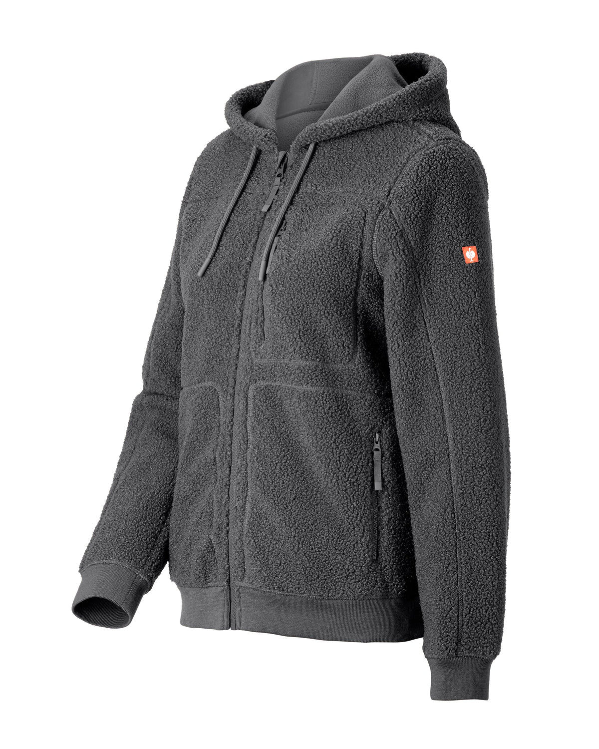 Women's Hooded Sherpa Fleece Jacket e.s.e:pic