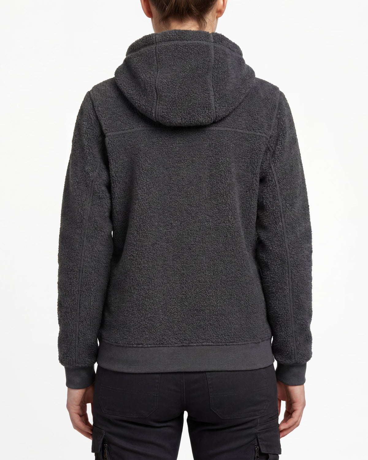 Women's Hooded Sherpa Fleece Jacket e.s.e:pic