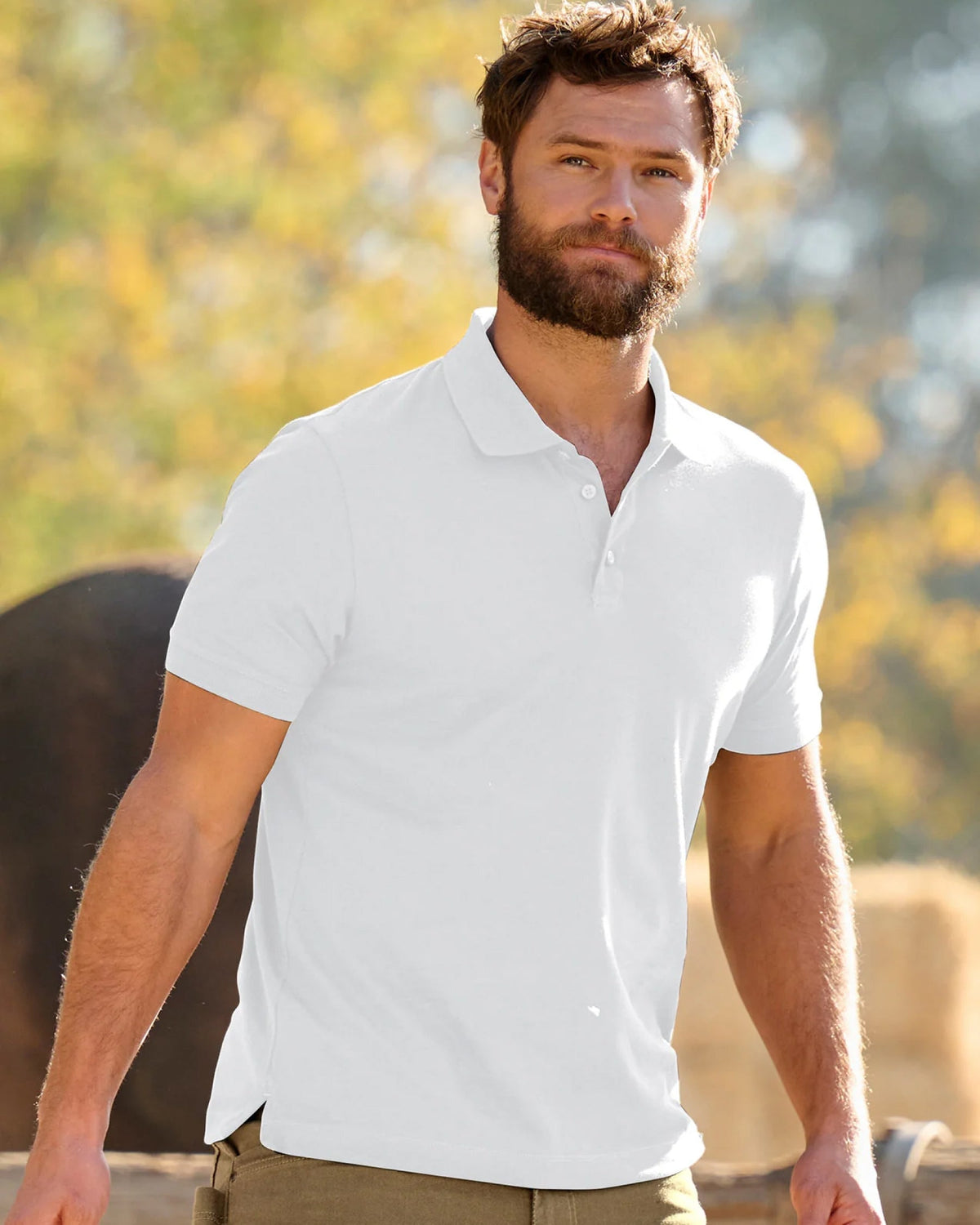 Cotton stretch Polo Shirt