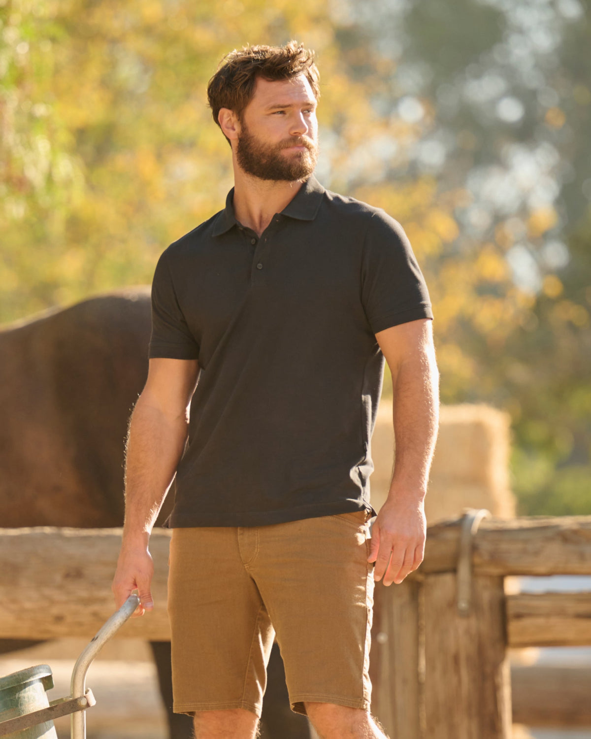 Cotton stretch Polo Shirt