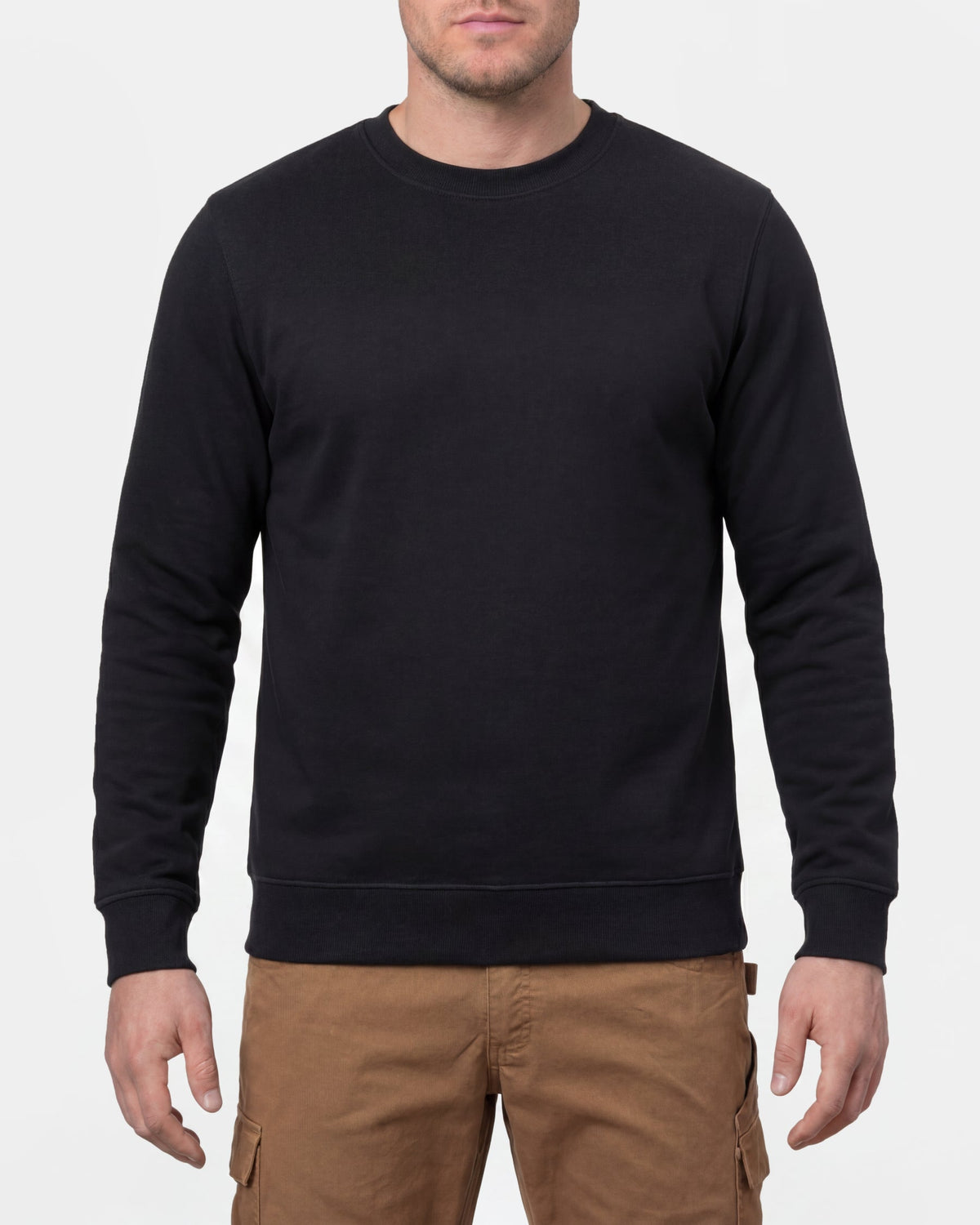Cotton Poly Crew Neck Sweatshirt