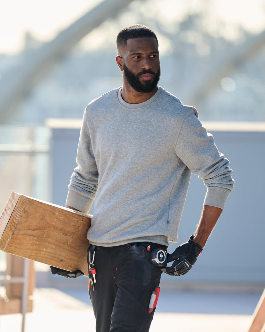 Cotton Poly Crew Neck Sweatshirt